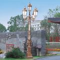 3.8米精铸铝马头5火仿古庭院灯